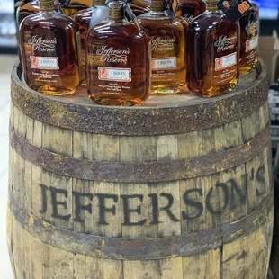 a display of jefferson&apos;s bourbons