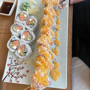 The fancy one is the lake Orion roll. The other was number 15