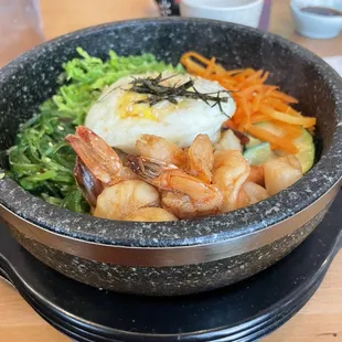 Seafood bibimbap!!