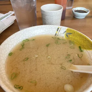 Medium miso soup - HUGE and delicious.