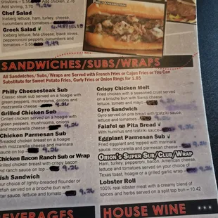 Menu, I guess they raised prices but didnt do new menus hahaha kinda sloppy way to do it