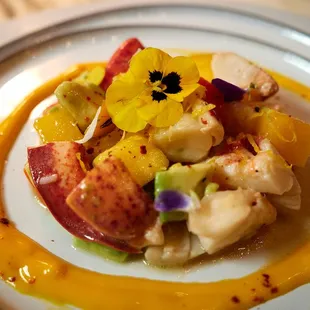 Chilled lobster salad