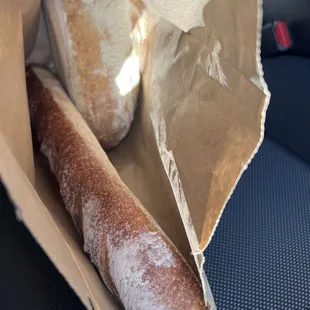 Sourdough and a long Italian loaf