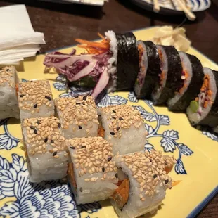Country Roll (left) and Vegetable Roll (right)