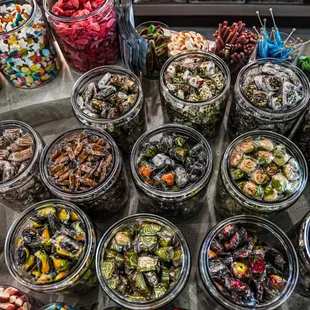 a variety of candies and sweets