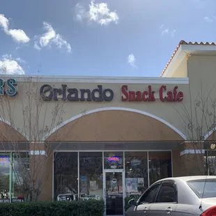 Outside Orlando Snack Cafe.