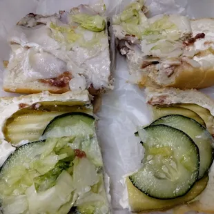 a cut in half sandwich