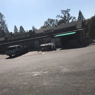 cars parked in front of the store