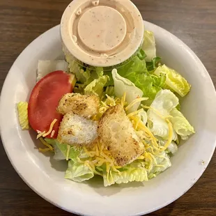 A Side Salad with House Creole Tomato Dressing!