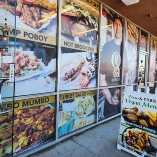menus on the outside of a restaurant