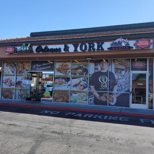 the front of the restaurant