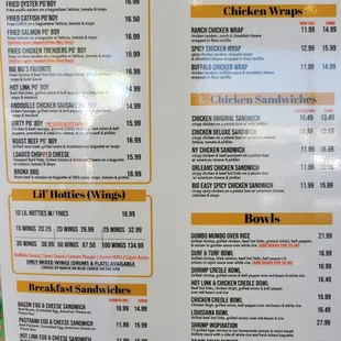Menu 1/2