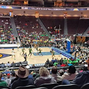 a basketball game in progress