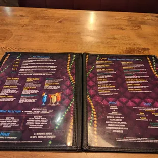 the menu