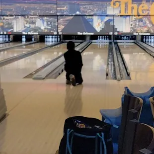 Bowling in lane 12 and Orleans casino bowling.