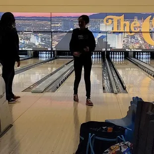 Bowling in lane 12 and Orleans casino bowling.