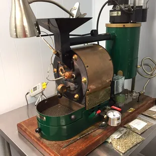 a coffee grinder on a table