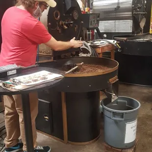 Roasting coffee