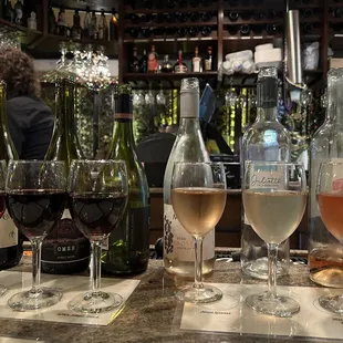 Pinot noir and Rose flights. All delicious.