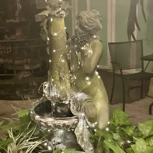 Fountain in the center of the courtyard