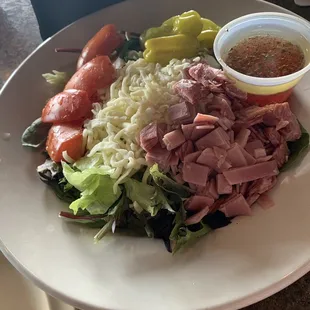 Antipasto Salad...great, except for the overly oily dressing.