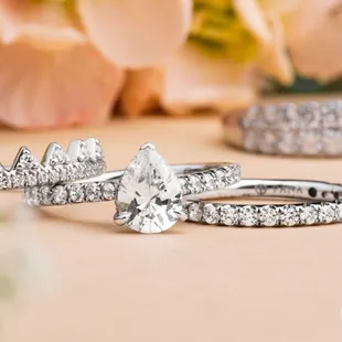 Engagement Rings by Fana sold at Orloff Jewelers.