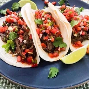 Brisket Tacos with pico de Gallo