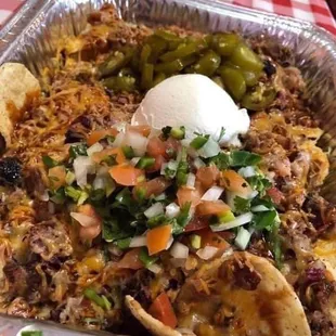 Family Loaded Nachos with Brisket !!!