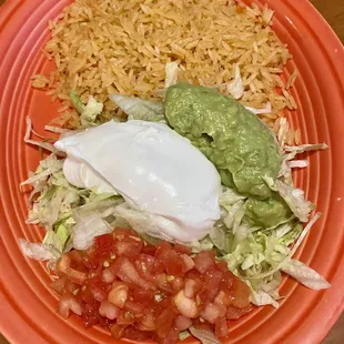 a plate of mexican food