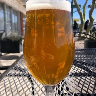 Cafe Oro beer on Oro Brewing Patio