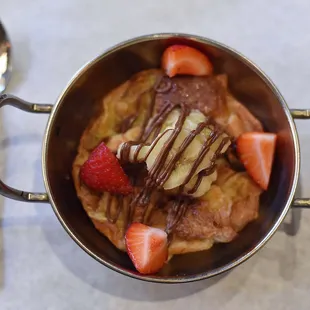 Nutella bread pudding