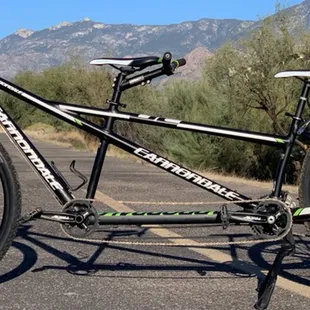 Romantic ride? Rent and pickup/return your Cannondale dual disk brake, 29 inch tandem bike  ON the Oro Valley/Tucson Loop Bike Path.