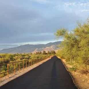 The Oro Valley Tucson Loop bicycle path has a hundred and thirty miles of car free biking.