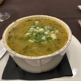Green chili pozole soup - fantastic