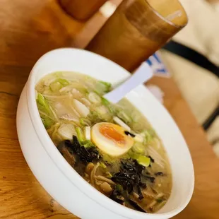 Miso broth with non-spicy spice level
