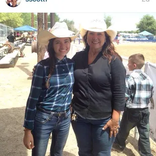 My daughter with Gloria at the Rodeo