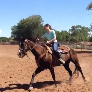 Riding lesson at Orona's Ranch