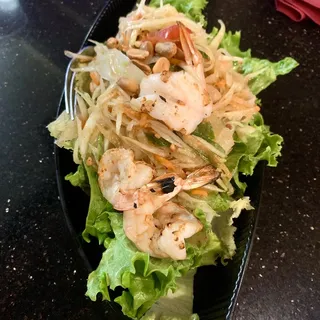 14. Papaya Salad Grilled Prawns