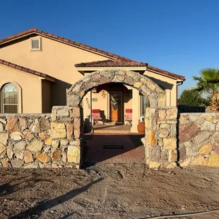 the front entrance to a home