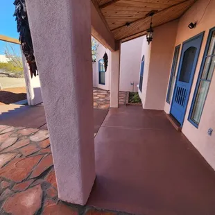 the front porch of a home