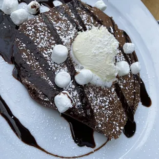 Seasonal hot cocoa pancake