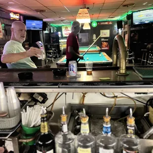 a pool table and billiards