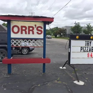 a sign for a restaurant