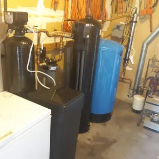 Us water softener system pre filter uv light filter brine tank carbon filter and post filter