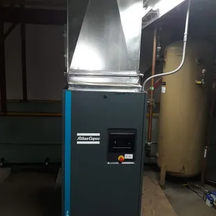 Atlas copco compressor and duct work