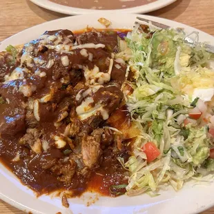 Guadeloupe pork enchiladas