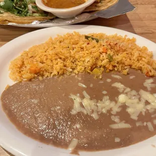 Beans and rice came with tacos