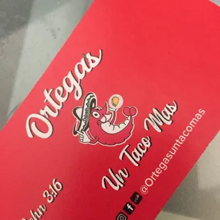 Ortegas Un Taco Mas business Card