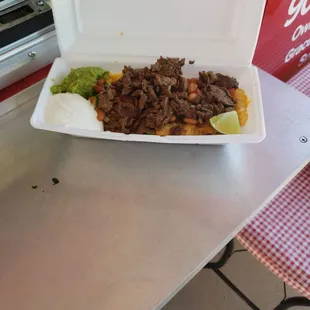 a plate of food on a table