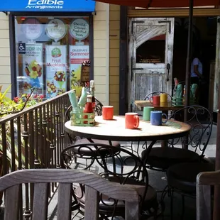 Great street scene patio seating